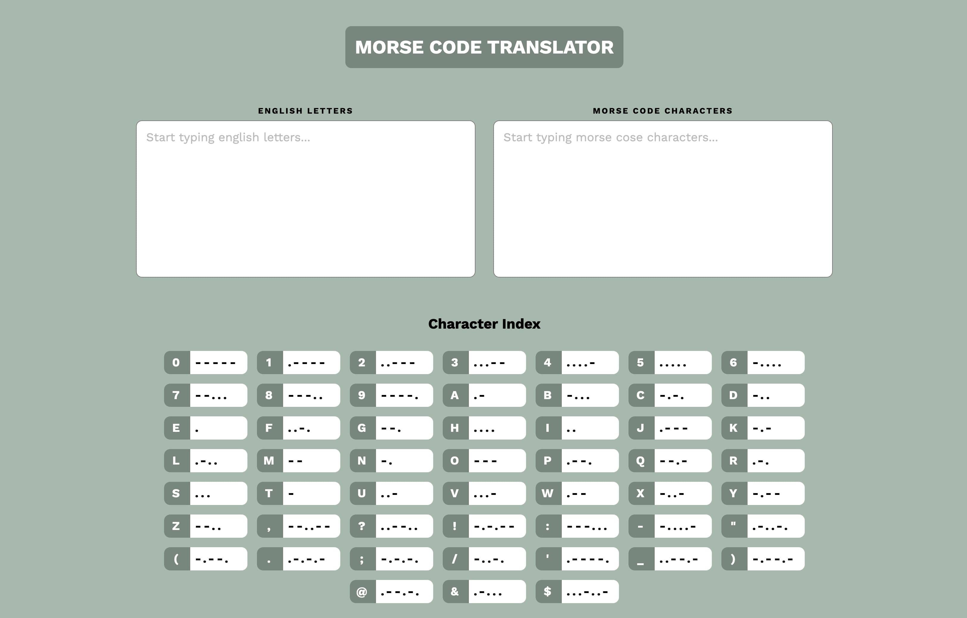 Morse Code Translater project image