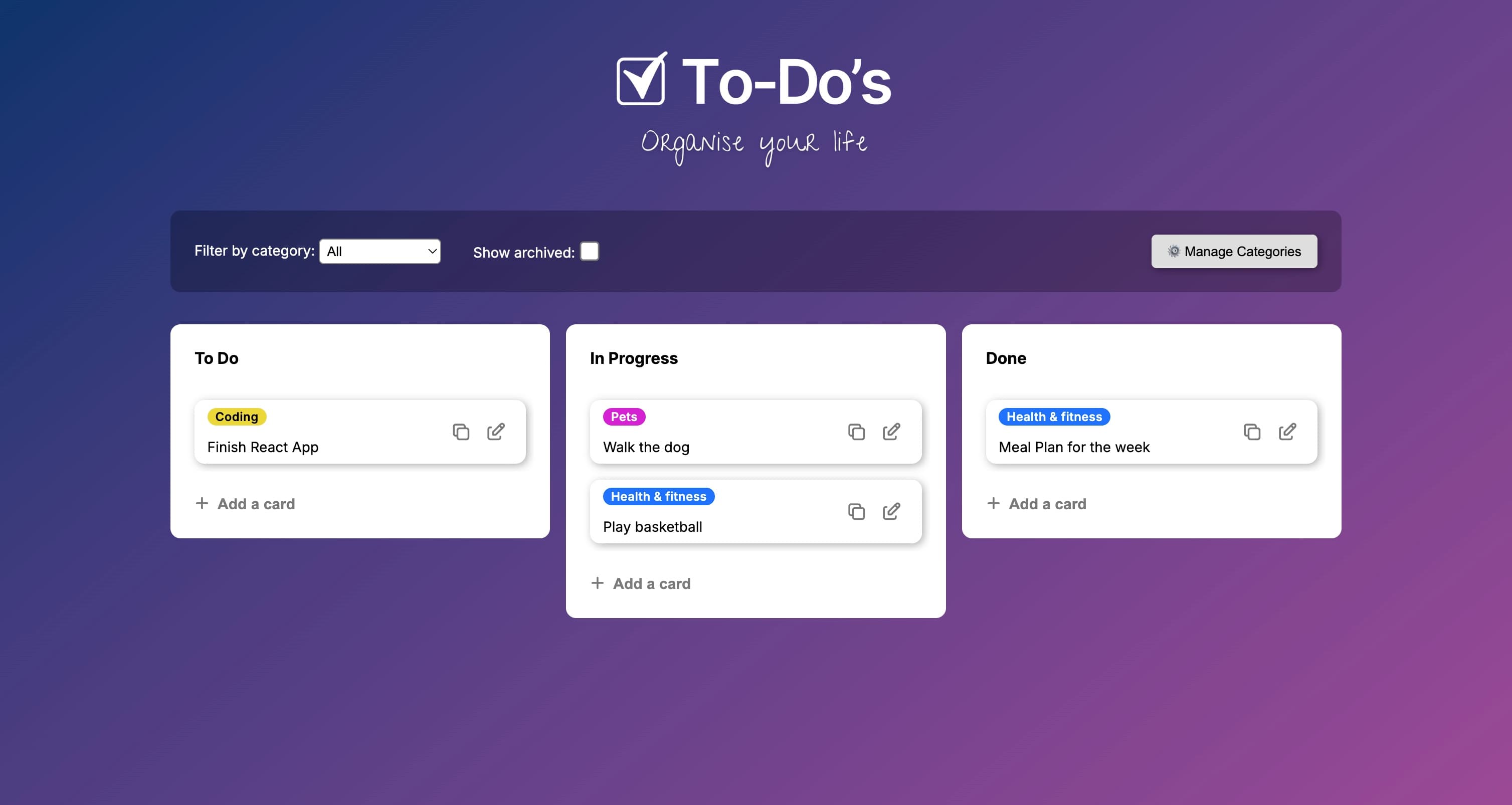 To-do Task Tracker project image