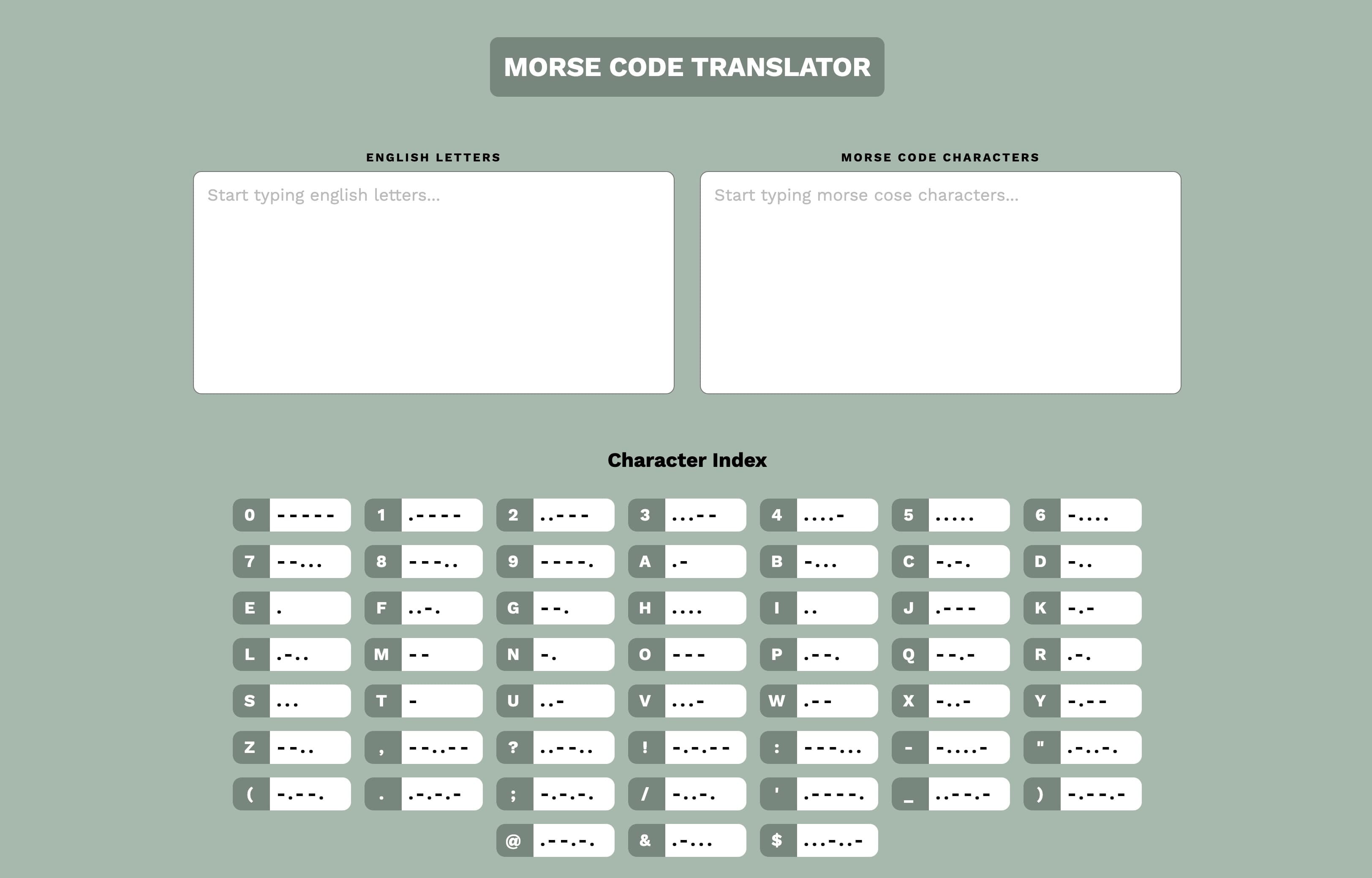 Morse Code Translator